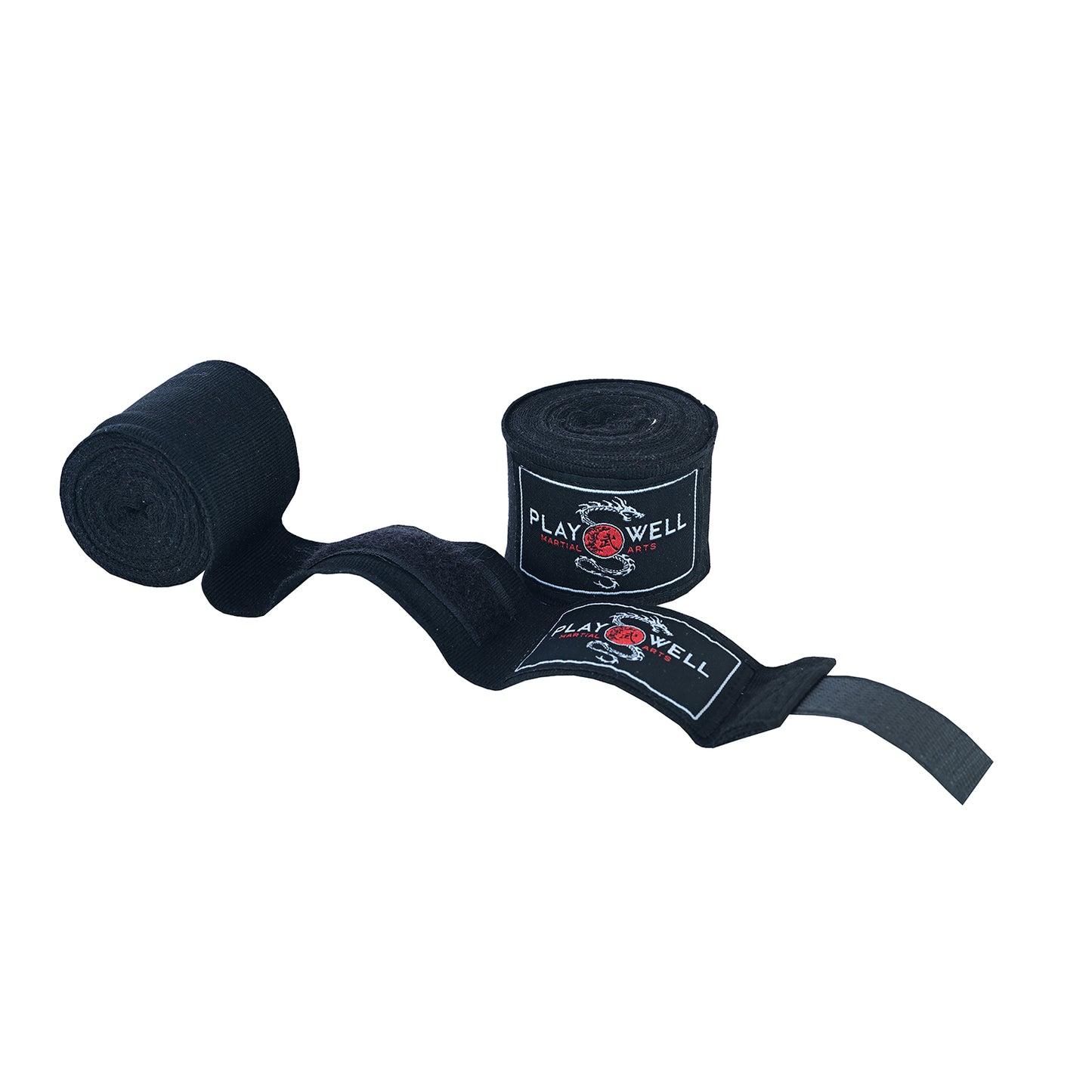 Boxing Elasticated Stretch Cotton Black Hand Wraps - 5M