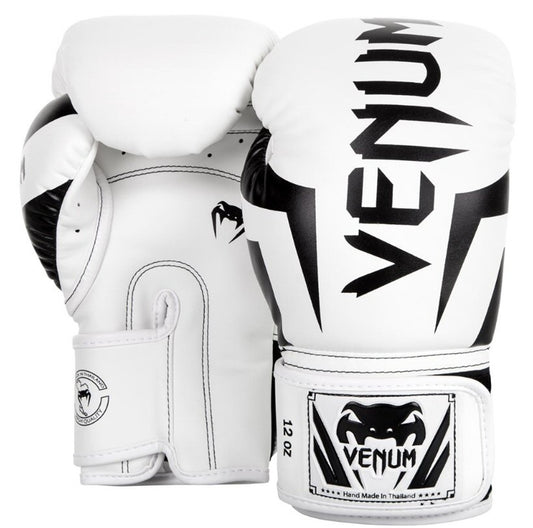 Venum Elite Boxing Gloves - White/Black