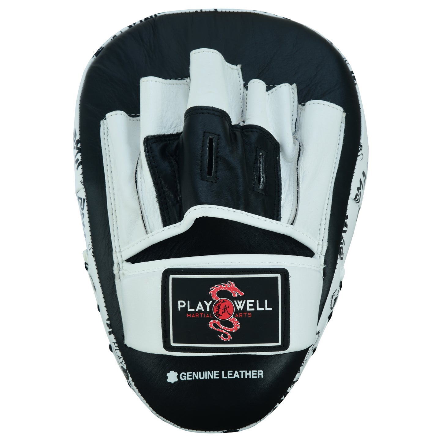 Playwell Elite Light Curved Leather "Logos" Boxing Focus Pads