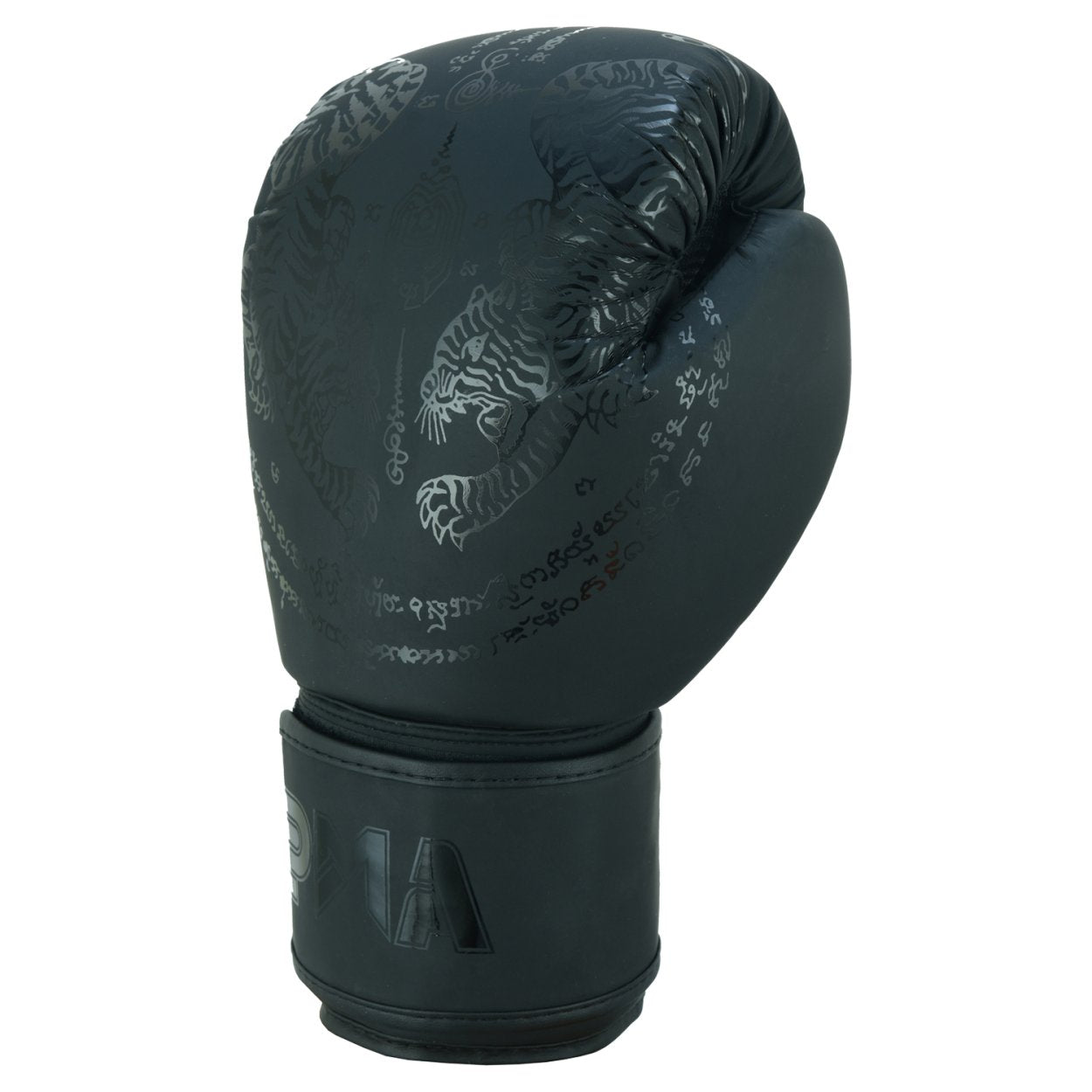 PMA Twin Tigers Muay Thai Boxing Gloves & Shin Pads Set - Black