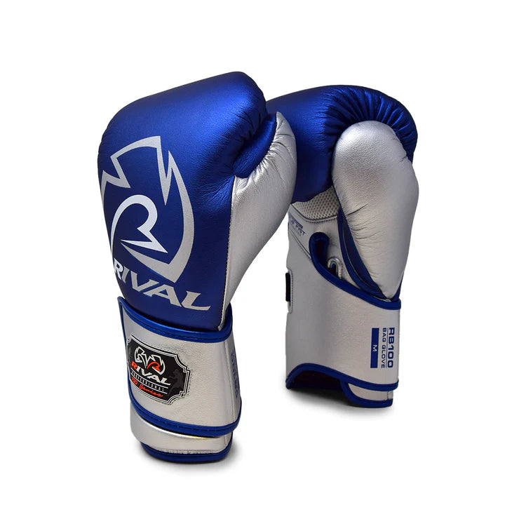 Rival RB100 Professional Bag Gloves - Blue/Silver