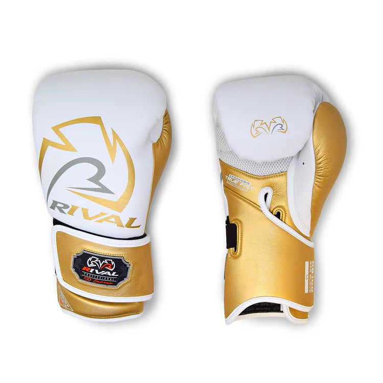 Rival RB100 Professional Bag Gloves - White/Gold