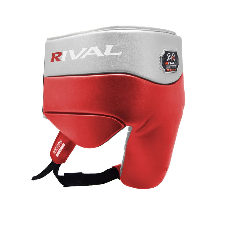 Rival NFL100 Professional Boxing Groin Guard  - Red/Silver