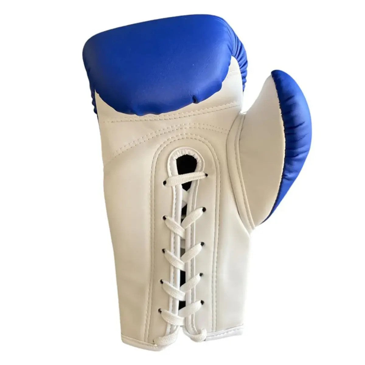 Sandee Authentic Junior Lace Up Pro Fight Boxing Gloves - Blue
