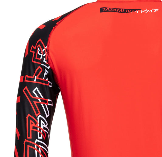 Tatami Mens No Gi  Uncover Long Sleeve Rash Guard - Red