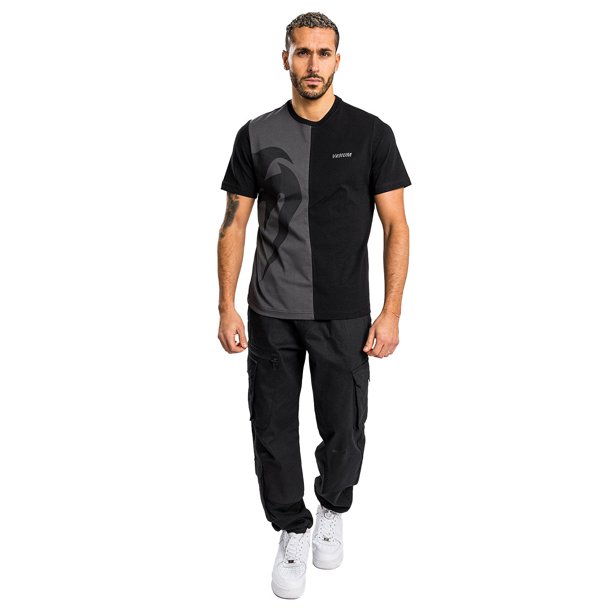 Venum MMA Giant Split T shirt - New - Grey/Black