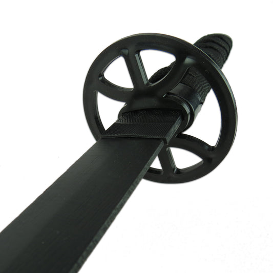 Bamboo Wooden  Adults Black Bokken W Scabbard