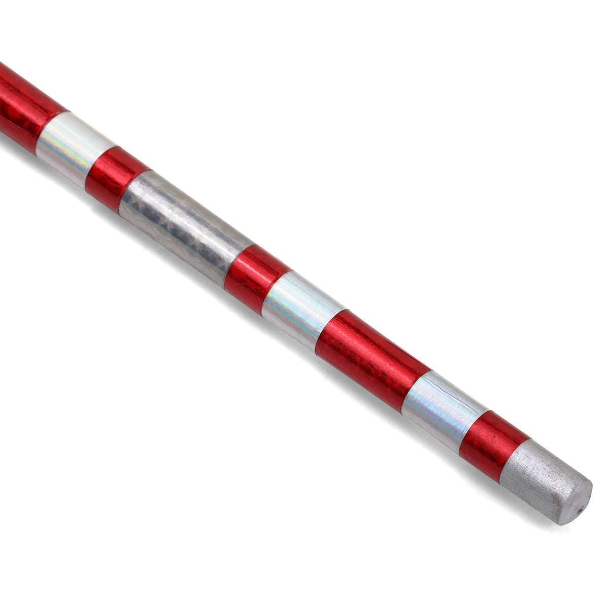 Chrome Competition Silver/Red Ultra Light Bo Staff - 72 Inches