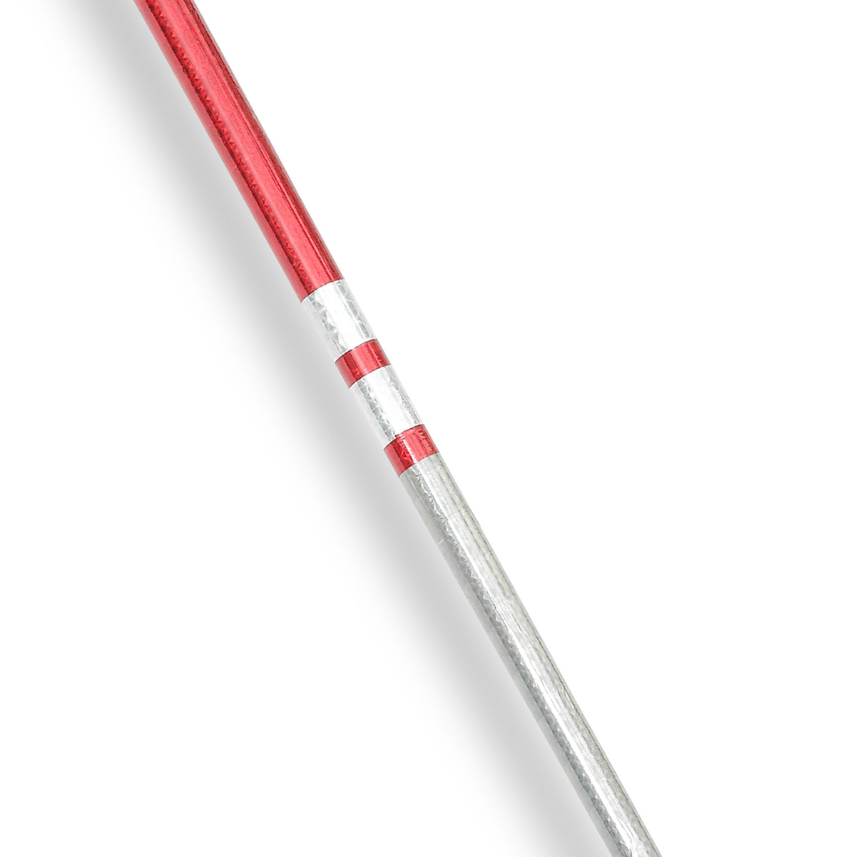 Chrome Competition Silver/Red Ultra Light Bo Staff - 72 Inches