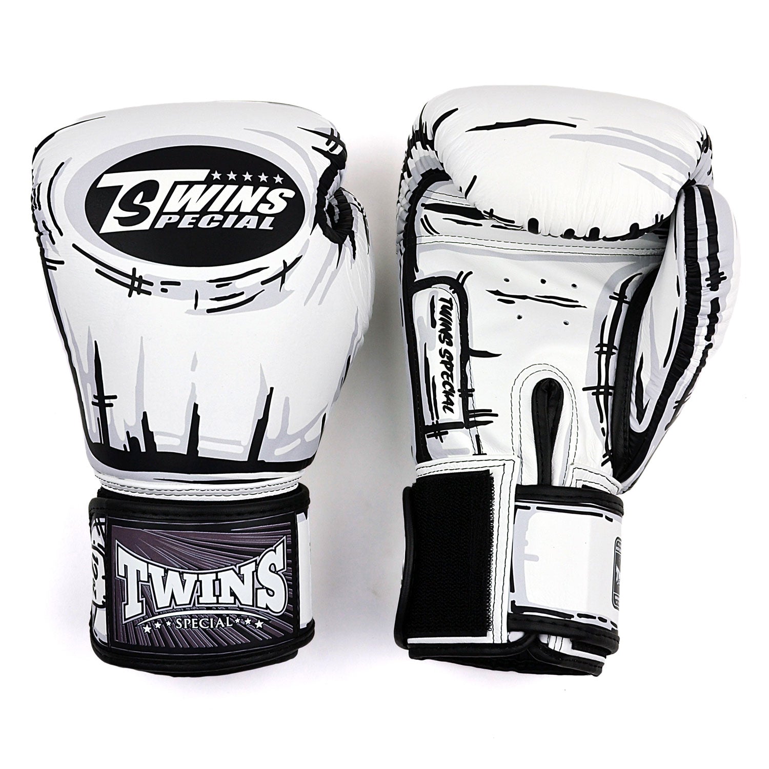 Twins Comic Boxing Gloves White
