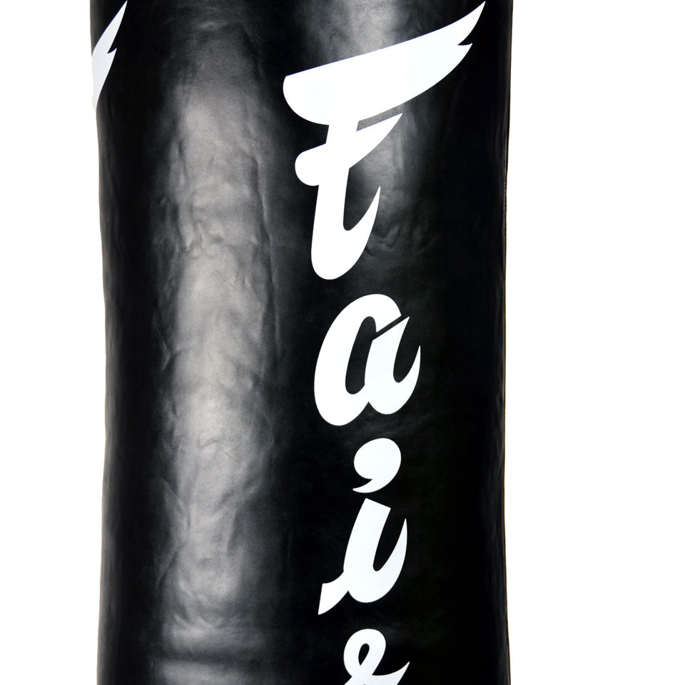 Fairtex Muay Thai 6ft Banana Punch Bag - Black (Filled 36-42kg)