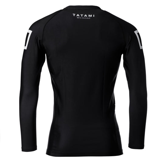 Tatami Adults Katakana Long Sleeve Rash Guard - Black
