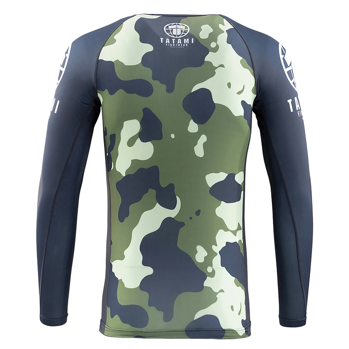 Tatami Mens MTP Green Camo Long Sleeve Rash Guard