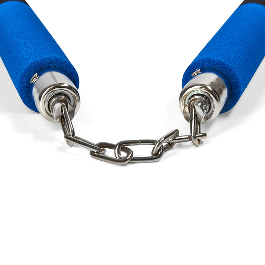 Foam Nunchaku with Metal B/Bearing Half Blue/ Half Black