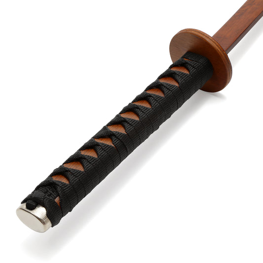 Wooden Roped Bokken With Scabbard  - Red Oak