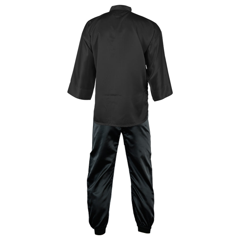 Kung Fu Uniform  Satin : All Black