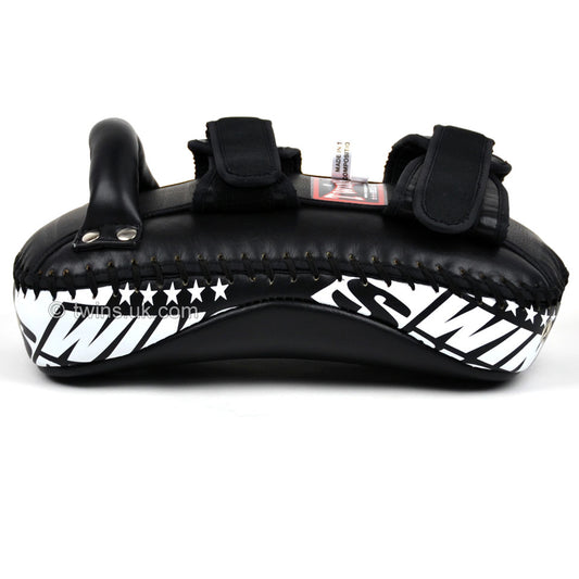 Twins KPL10 Curved Leather Thai Kick Pads - Black