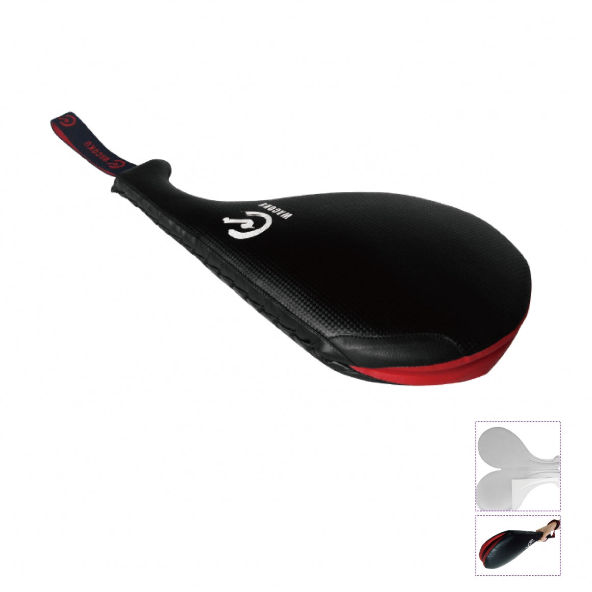 Wacoku Elite Black/ Red Vinyl Kick Paddle - Double