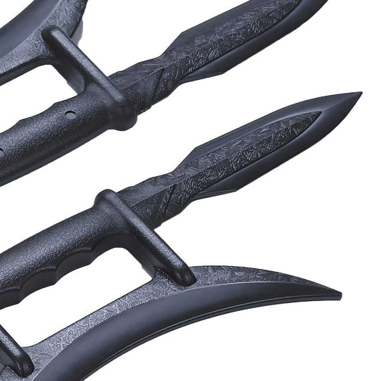 Black Polypropylene Full Contact Wushu Twin Hooks - PRE ORDER