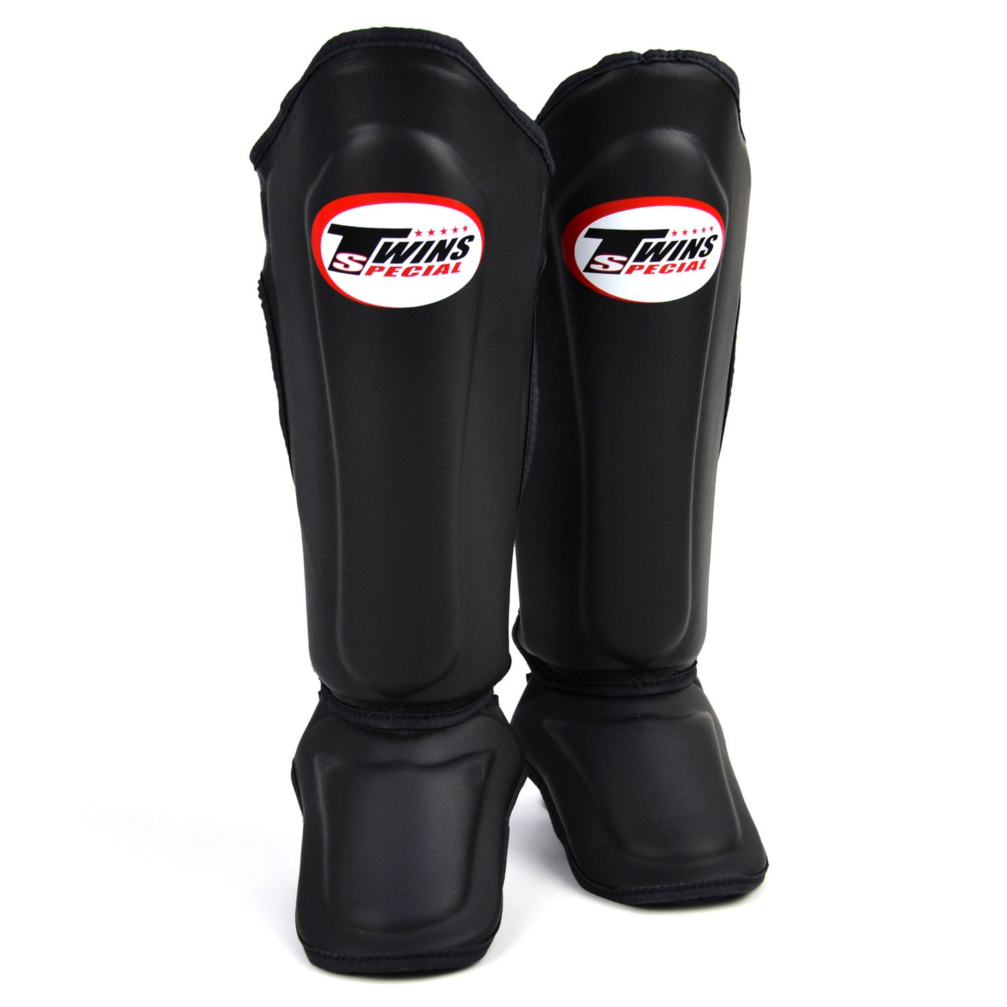 Twins Leather  Double Padded Shin Guards  - Black