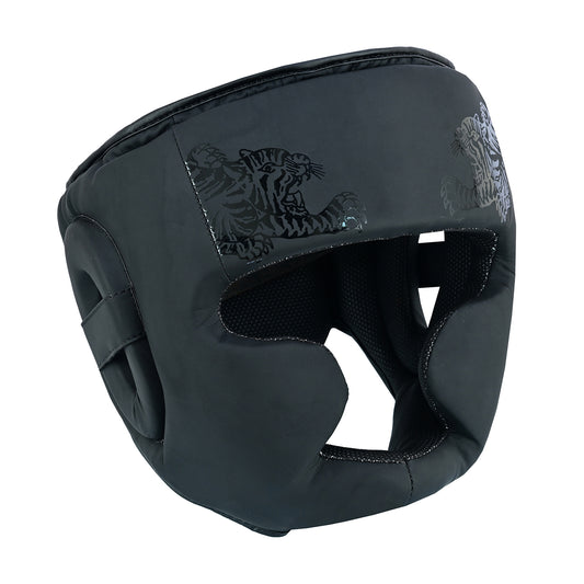 Muay Thai Boxing Twin Tiger Matte Black Head Guard
