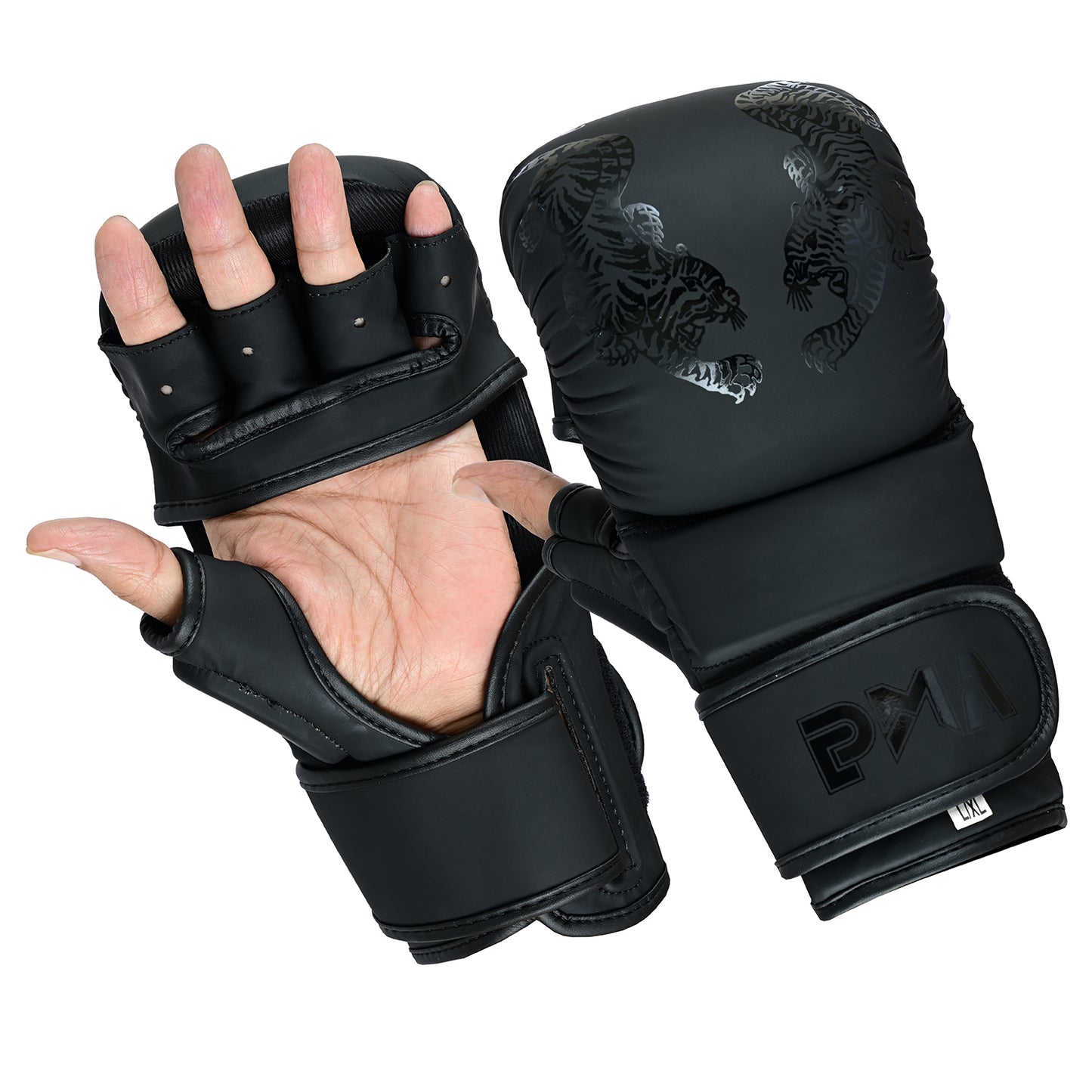 Playwell MMA "Twin tiger" 7oz Sparring Gloves - Black