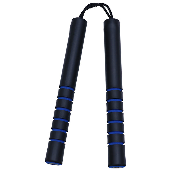 NR-028: Foam Nunchaku Cord With Grip : Blue grips  ( E128) - PRE