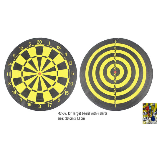 Stars / Darts Throwing Target Board  - ( Comes with 4 Darts )