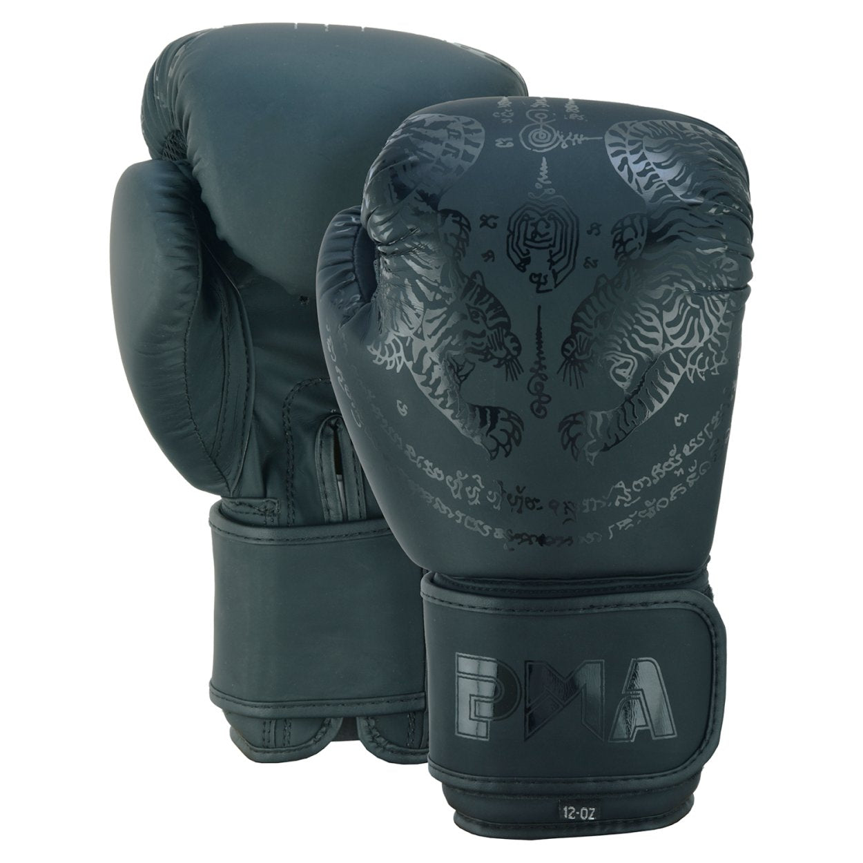 Twin Tigers Muay Thai Boxing Gloves, Shin Pads & Shorts - Black