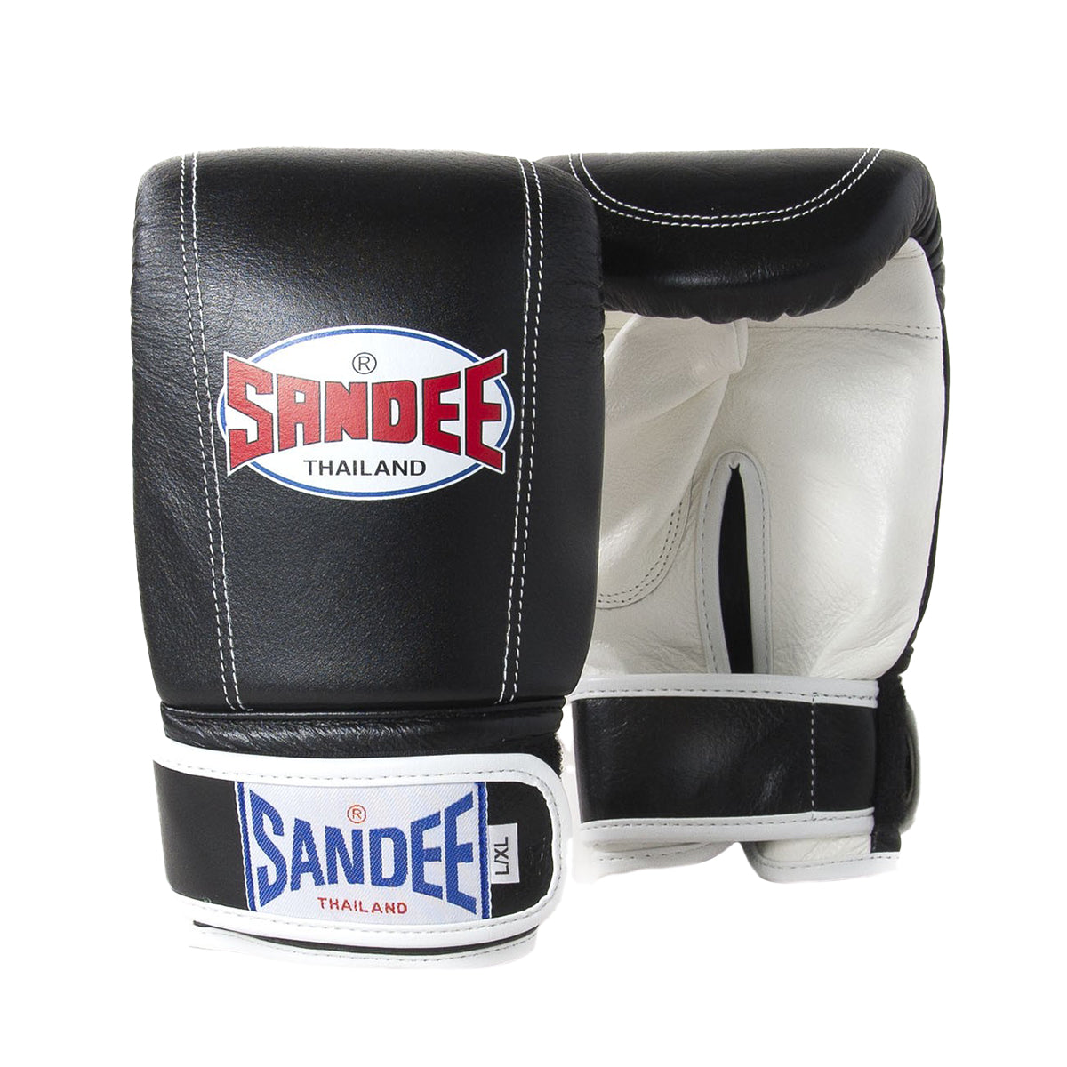 Sandee Velcro Leather Bag Gloves - Black