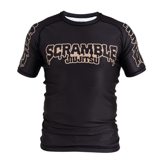 Scramble Drip Logo Short Sleeve Rash Guard