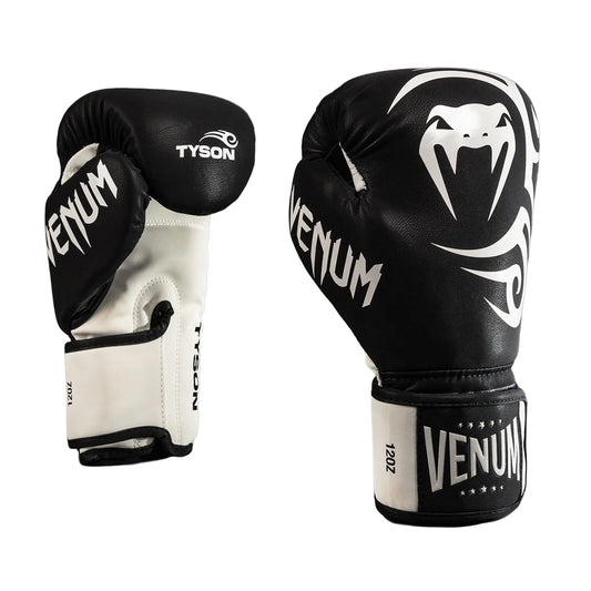 Venum Mike Tyson Replica Boxing Gloves - Deep Black/Optical Whit