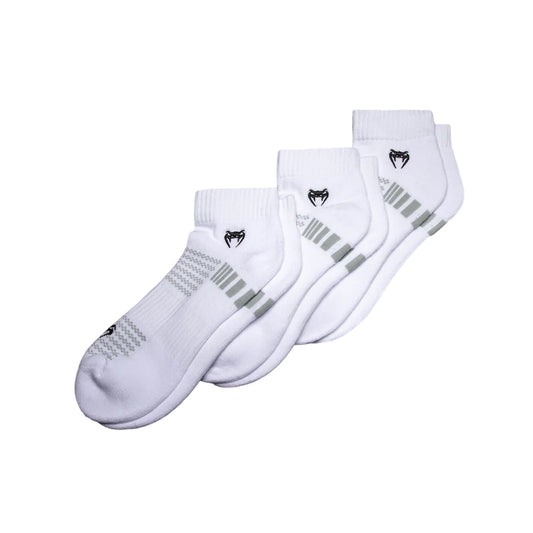Venum Vector Ankle Socks 3 Pack - ( Large Size ) - White/Grey