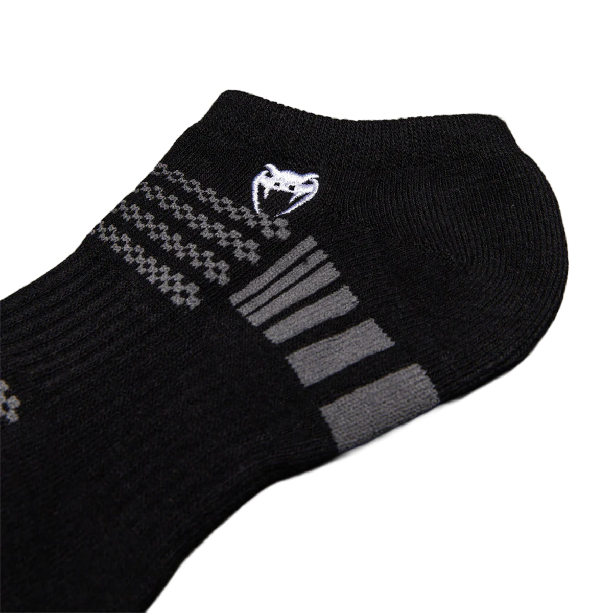 Venum Vector No-Show Socks 3 Pack - ( Large Size ) - Black/Grey