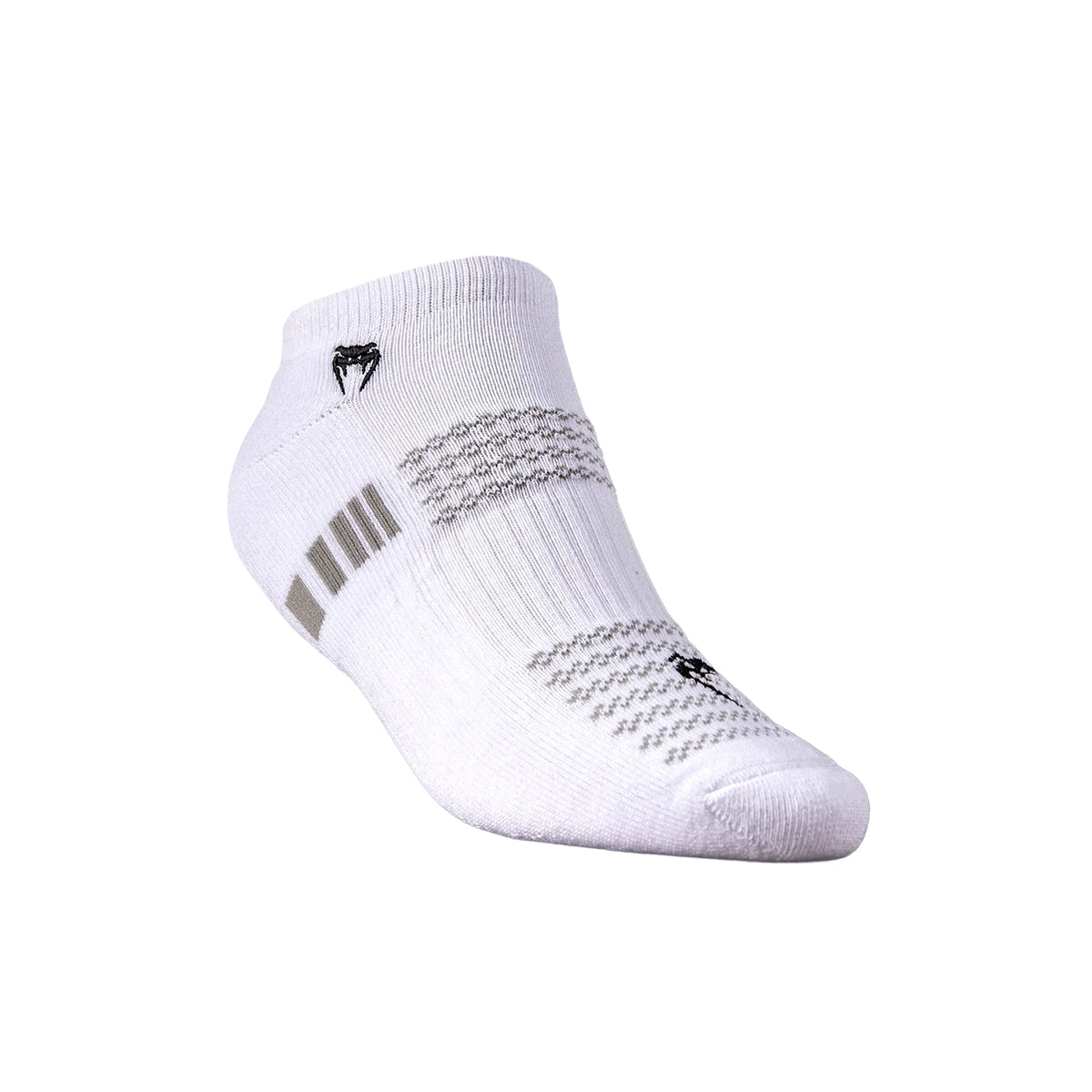 Venum Vector No-Show Socks 3 Pack - ( Large Size ) - White/Grey