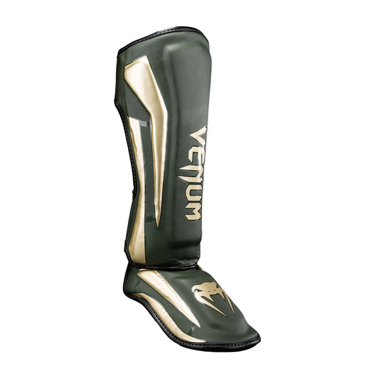 Venum Muay Thai Stand Up Elite Shin Guards - Khaki