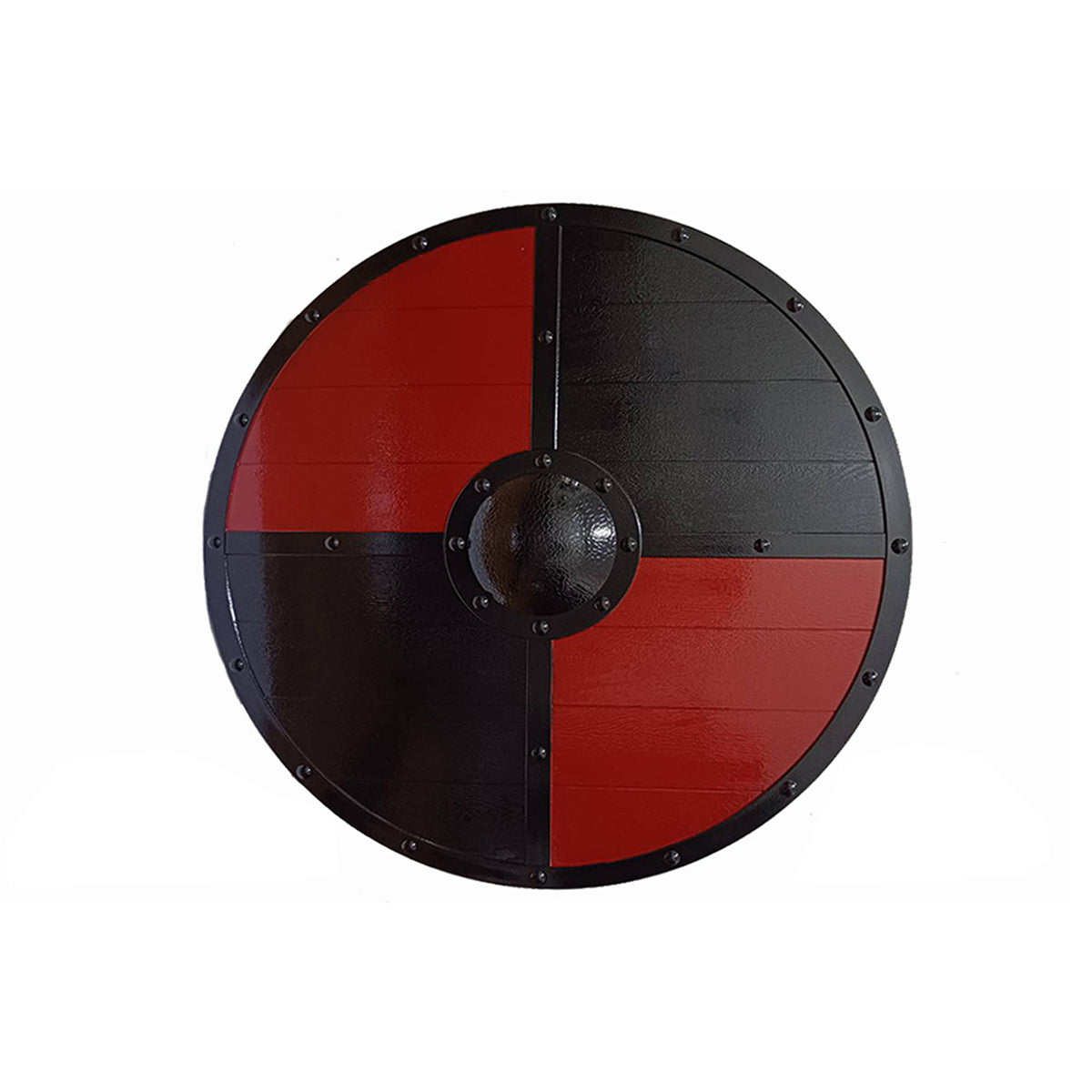 ABS Full Contact Viking Battle Weapons Shield - Black/Red- PRE O