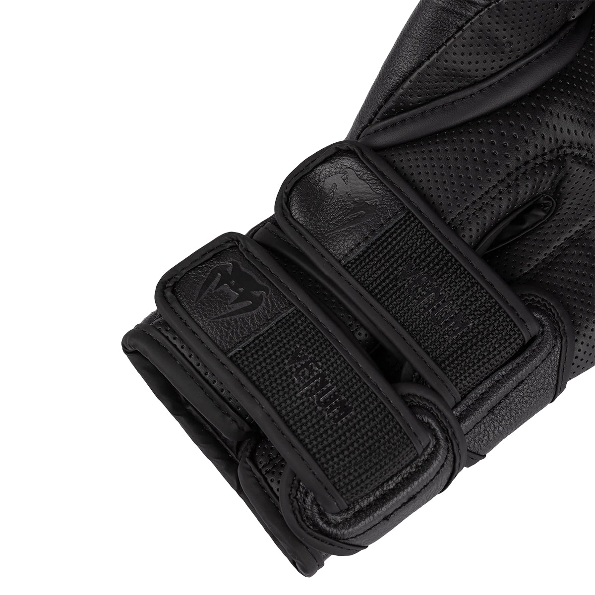 Venum Reverso Leather Boxing Gloves - Black/Black
