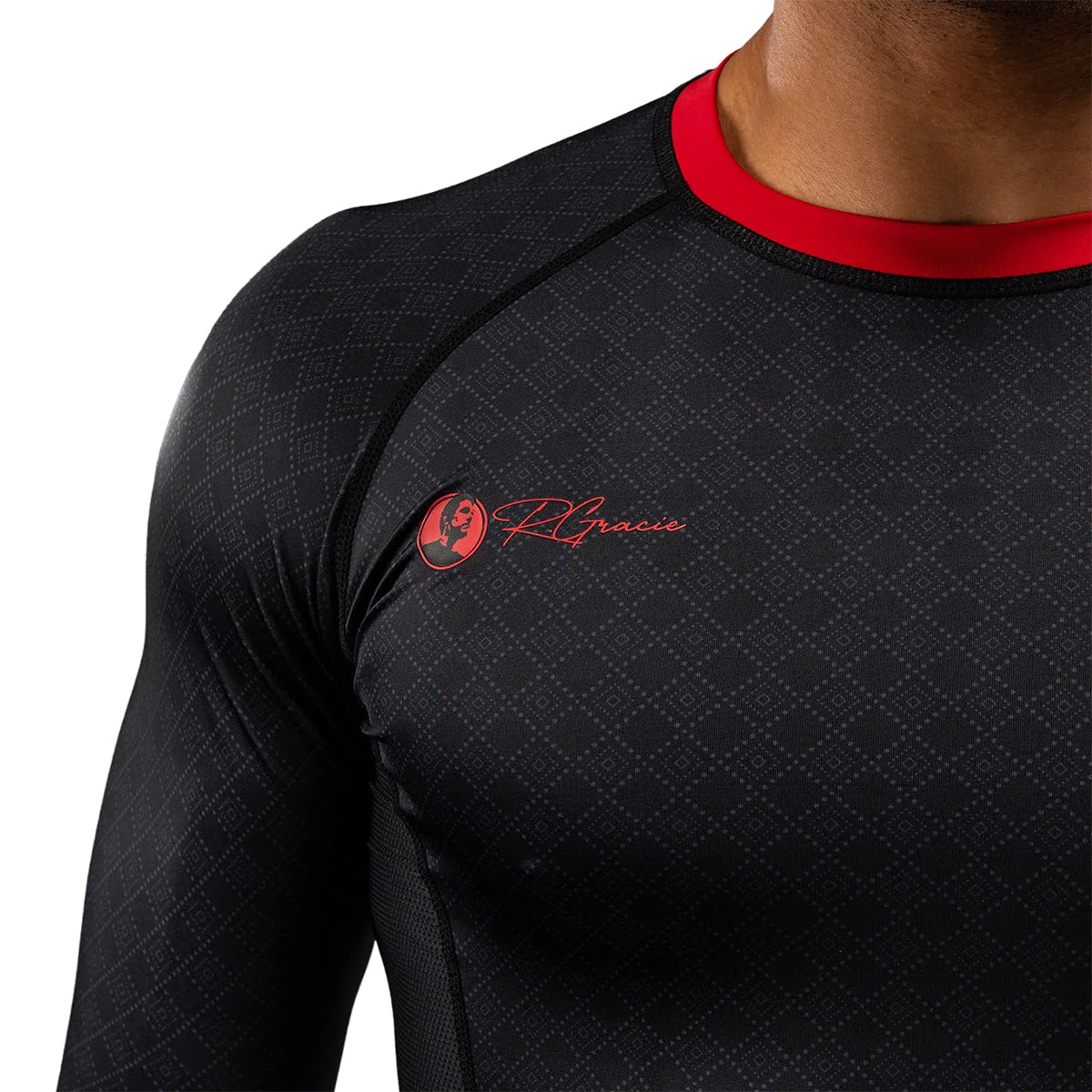 Venum x Roger Gracie Signature Long Sleeve Rashguard - Black/Red