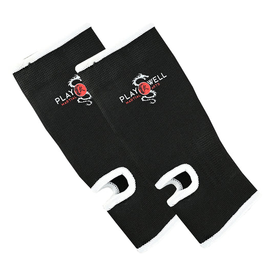 Playwell Muay Thai Childrens  Elasticated Ankle Support - Black