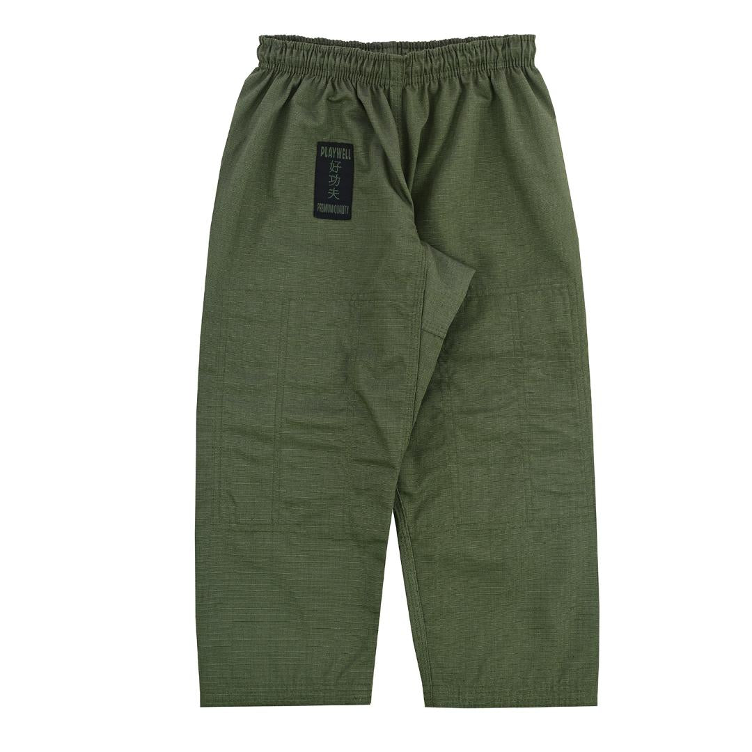 PMA Kids Elite Pearl Weave Jiu Jitsu Gi - Military Green