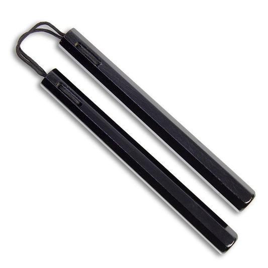 NR-03714: Nunchaku Octagonal with Cord  14" : Black