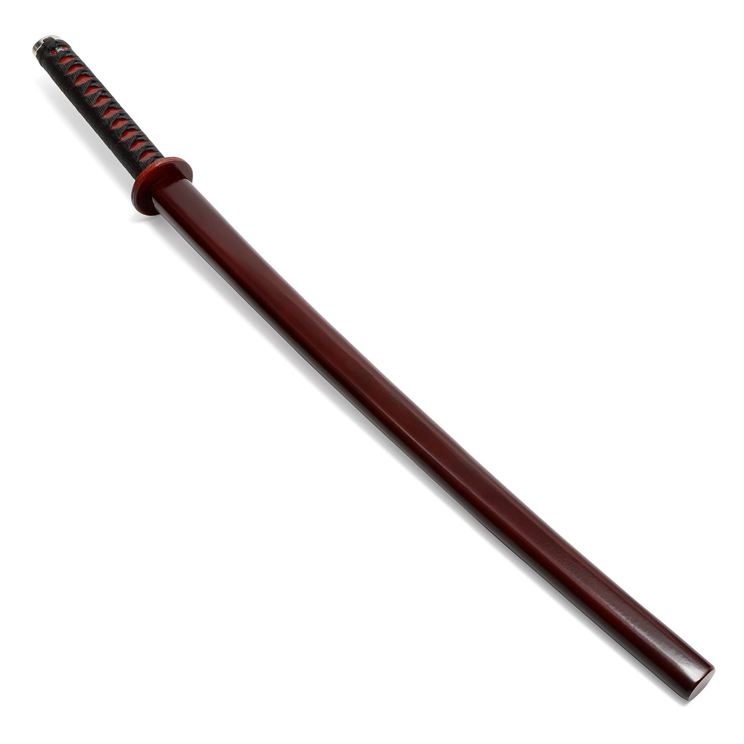 Wooden Roped Bokken With Scabbard  - Cherry Oak