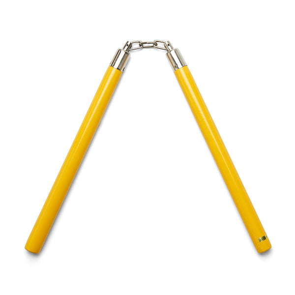 Competition Wooden Speed Nunchucks Chain 11" - Yellow