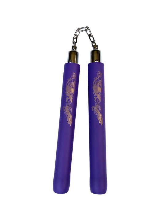 NR-00P2c: Nunchaku Foam Purple W/ Chain - 12" - PRE ORDER