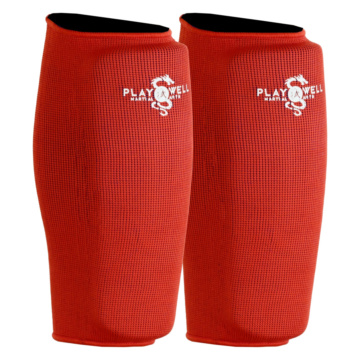 Elasticated Reversible Shin Pads- Red/Blue