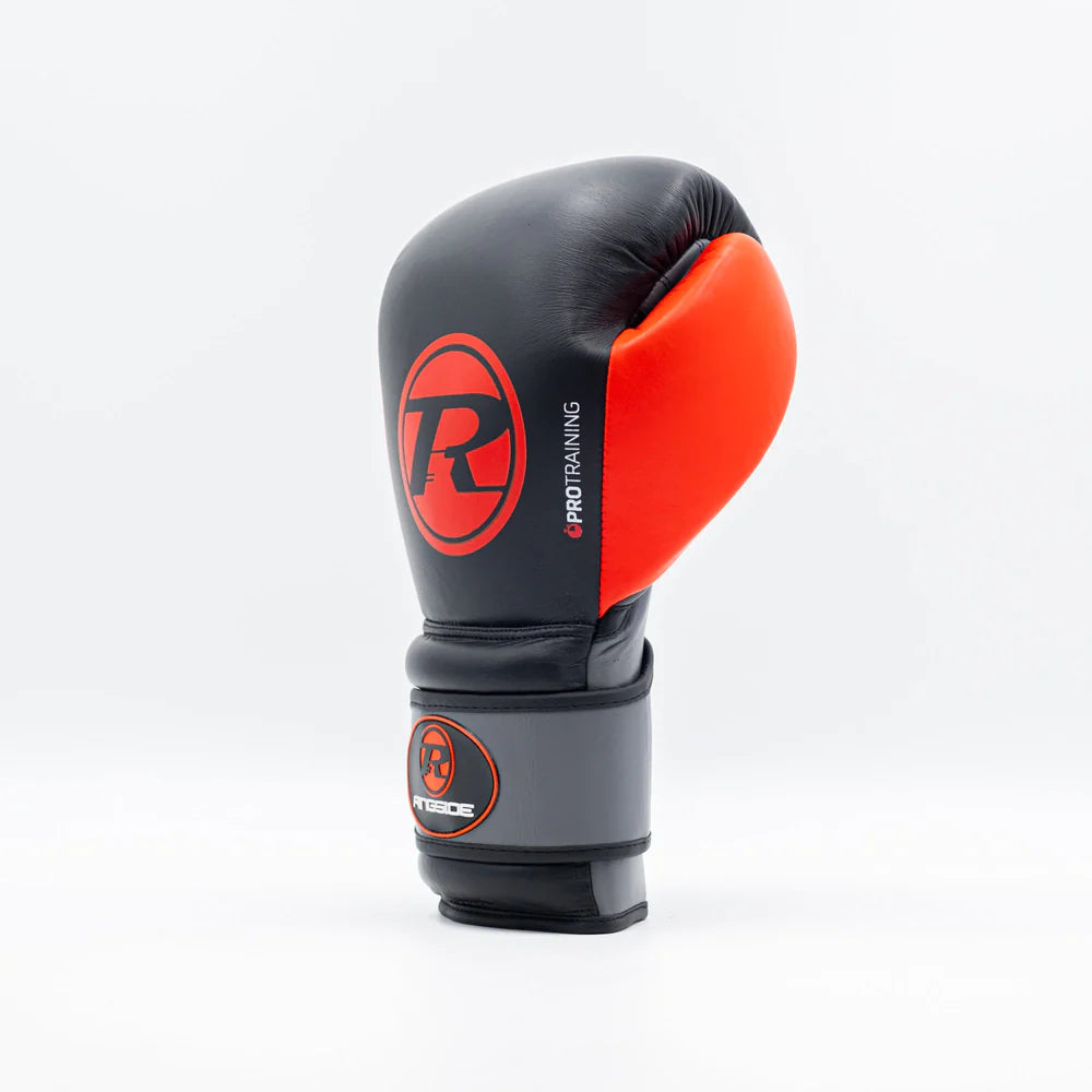 Ringside Pro Training G2 Strap Leather Boxing Gloves - Black/Red
