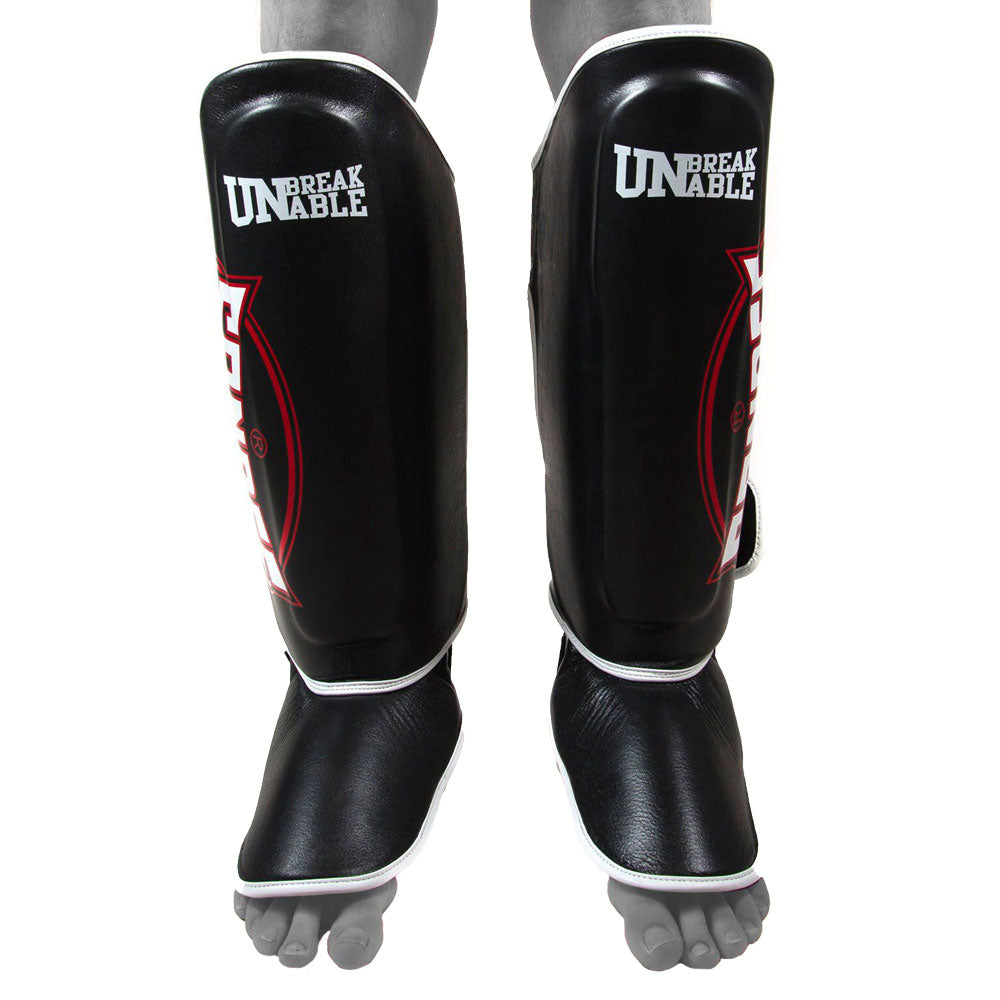 Sandee Cool Tec Leather Shin Guards - Black