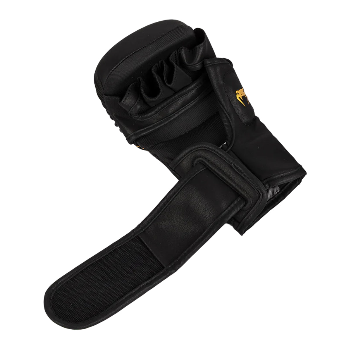 Venum Serpenti MMA Sparring Gloves 7oz - Black/Silver/Gold