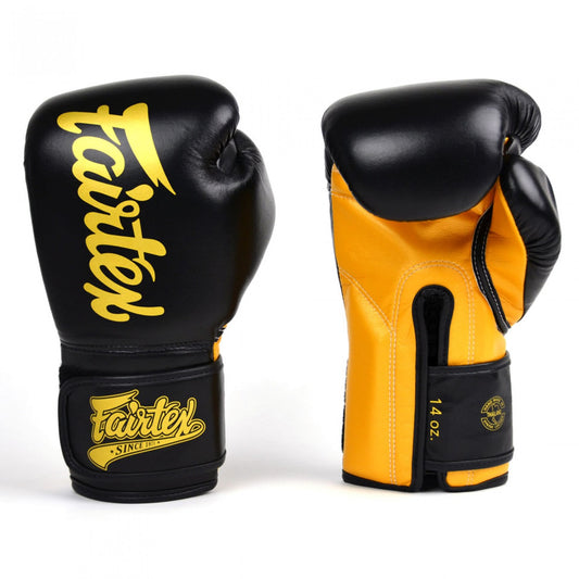 Fairtex Super Sparring Black/Gold Boxing Gloves